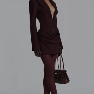 Elegant Burgundy Dress